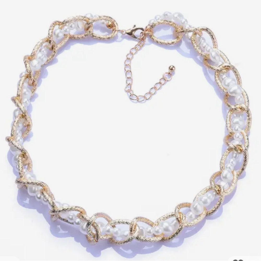 Pearl Gold Chain Necklace